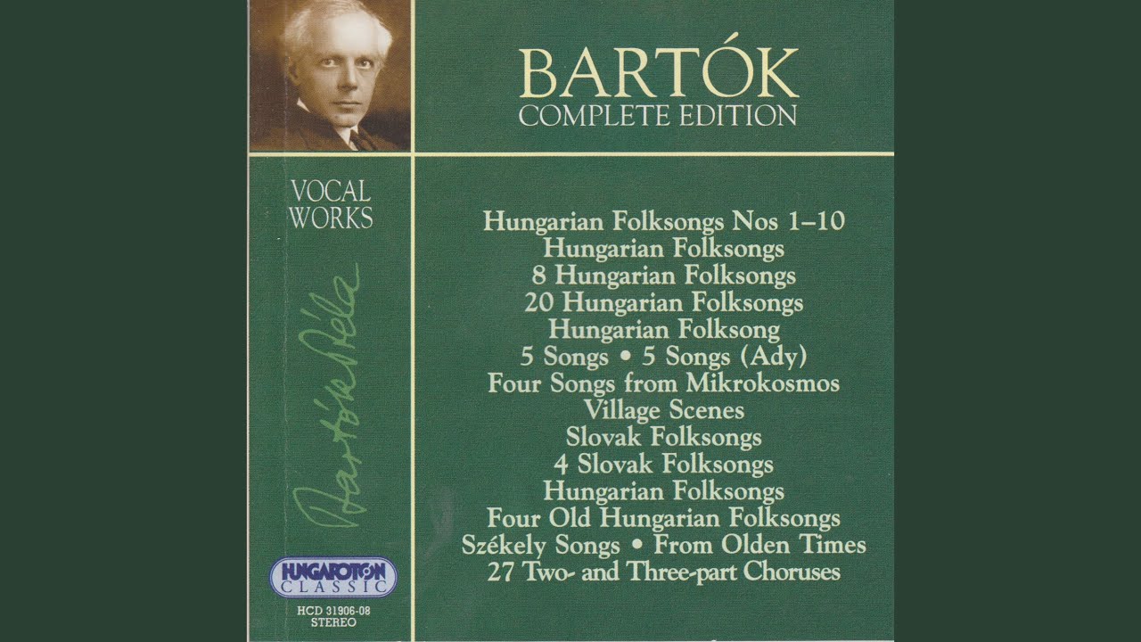 20 Hungarian Folksongs, Sz. 92, BB 98 - Volume 1. - Sad songs - In prison