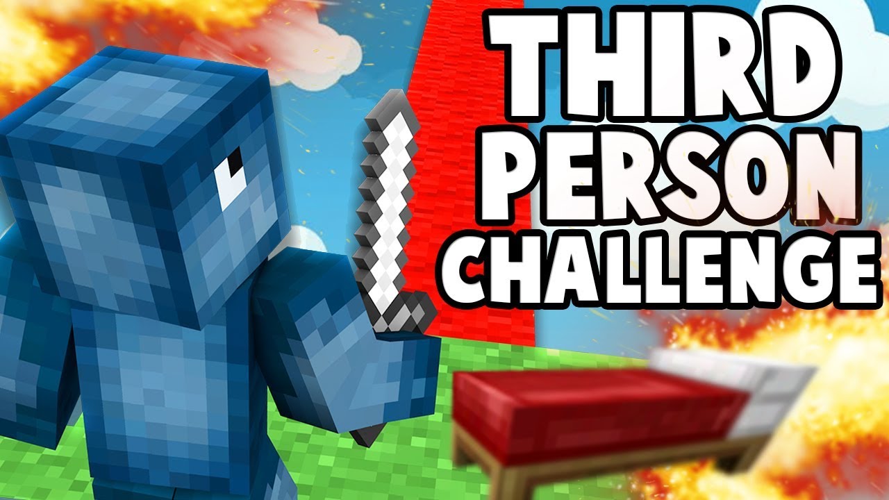 WINNING A GAME OF BEDWARS IN THIRD PERSON!! W/AshDubh