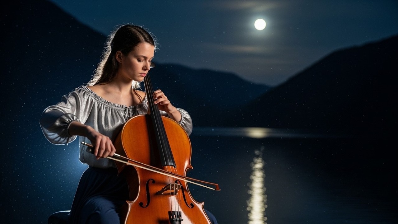 🎻🎹 Виолончель и фортепиано снежной ночью – ностальгическая музыка для сна и снятия стресса