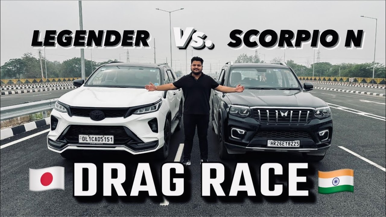 ScorpioN vs Fortuner tuned DRAG RACE! THE REAL COMPETITION🔥#fortuner #scorpio #dragrace #toyota