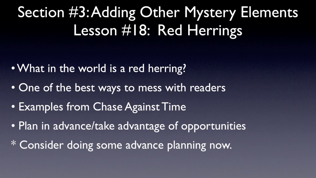 Red Herrings (A Short Mystery Writing Lesson for Kids)