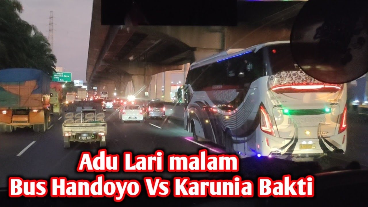 Bus Balapan di Tol Handoyo Vs Karunia Bakti & Agra Mas