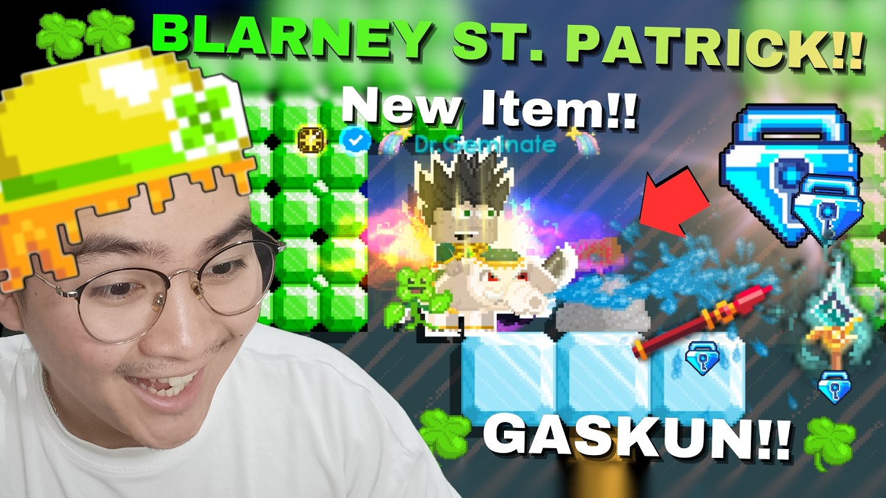 ST. PATRICK GAS PROFITAN & GACHA BLARNEY CUY!! Item Baru!! | Growtopia 2026