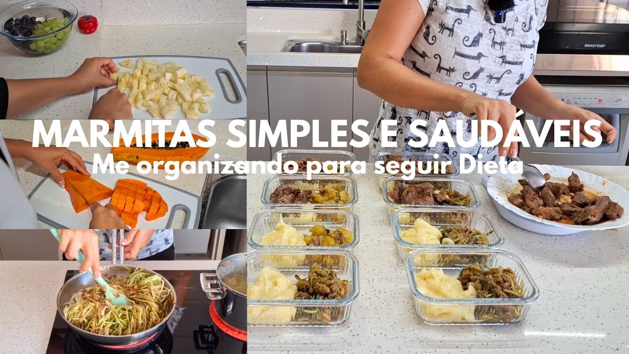 MUDANÇA de HÁBITOS - MARMITAS Saudáveis da SEMANA , ORGANIZANDO tudo para SEGUIR A DIETA mais fácil
