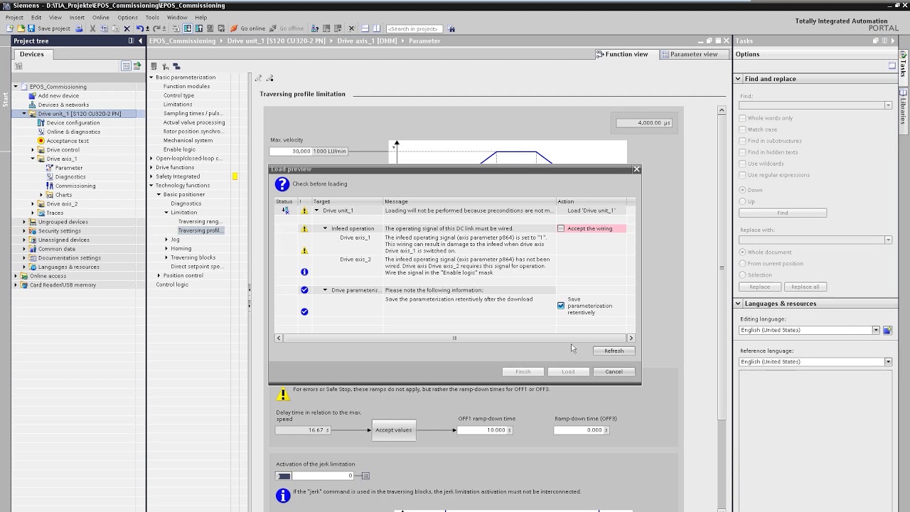 SINAMICS Startdrive: Motion Control mit SINAMICS EPOS