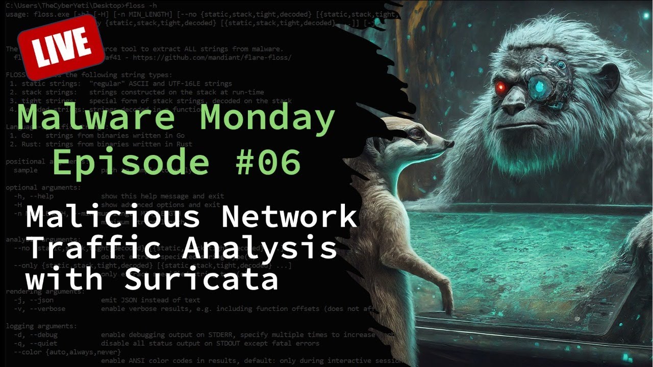👿 Malware Mondays Episode 06 - Analyzing Malicious Network Traffic with Suricata