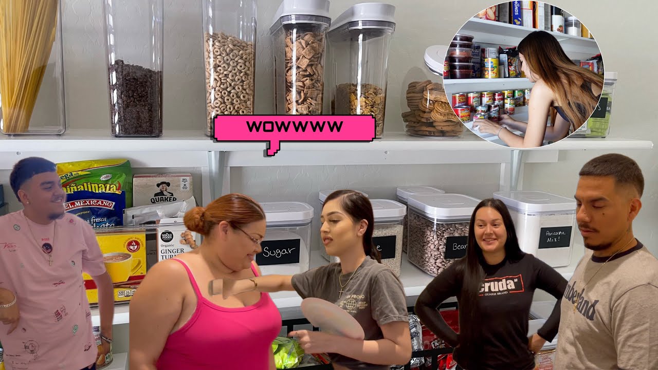 Clean Our Huge Pantry With Me! + Families Reaction !