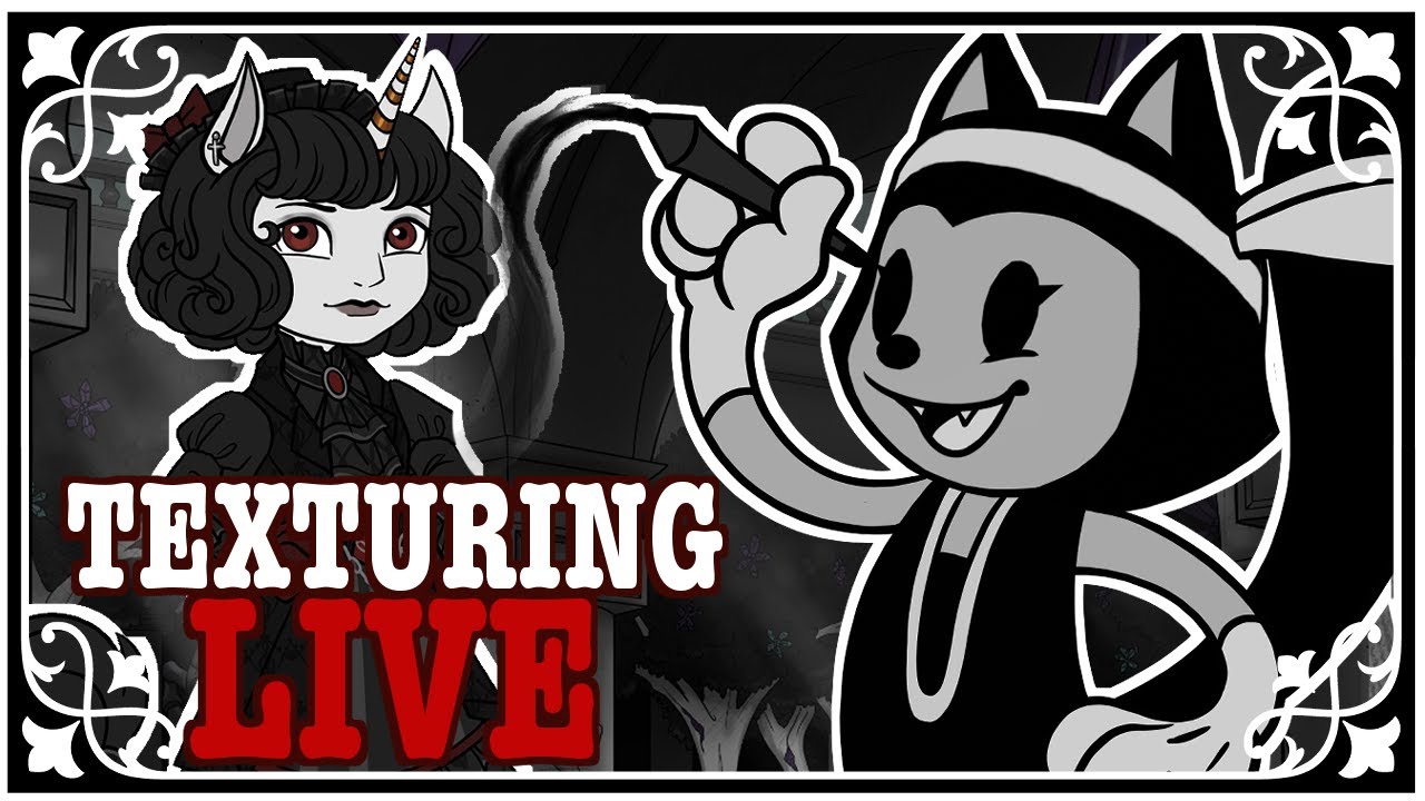Texturing a Cute Gothic Outfit in Blender! #4 (Game Dev LIVE)