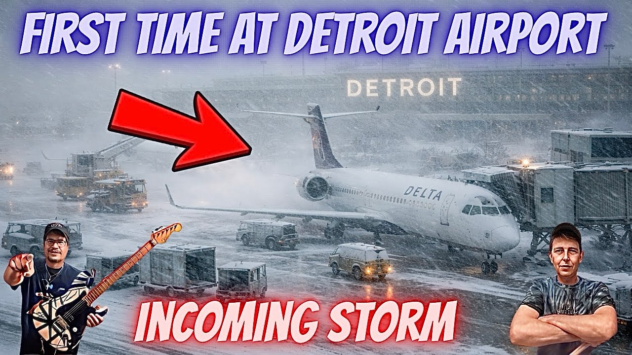 First Time At Detroit Airport | #flying #guitar #guitarist #discussion #detroit #airport 