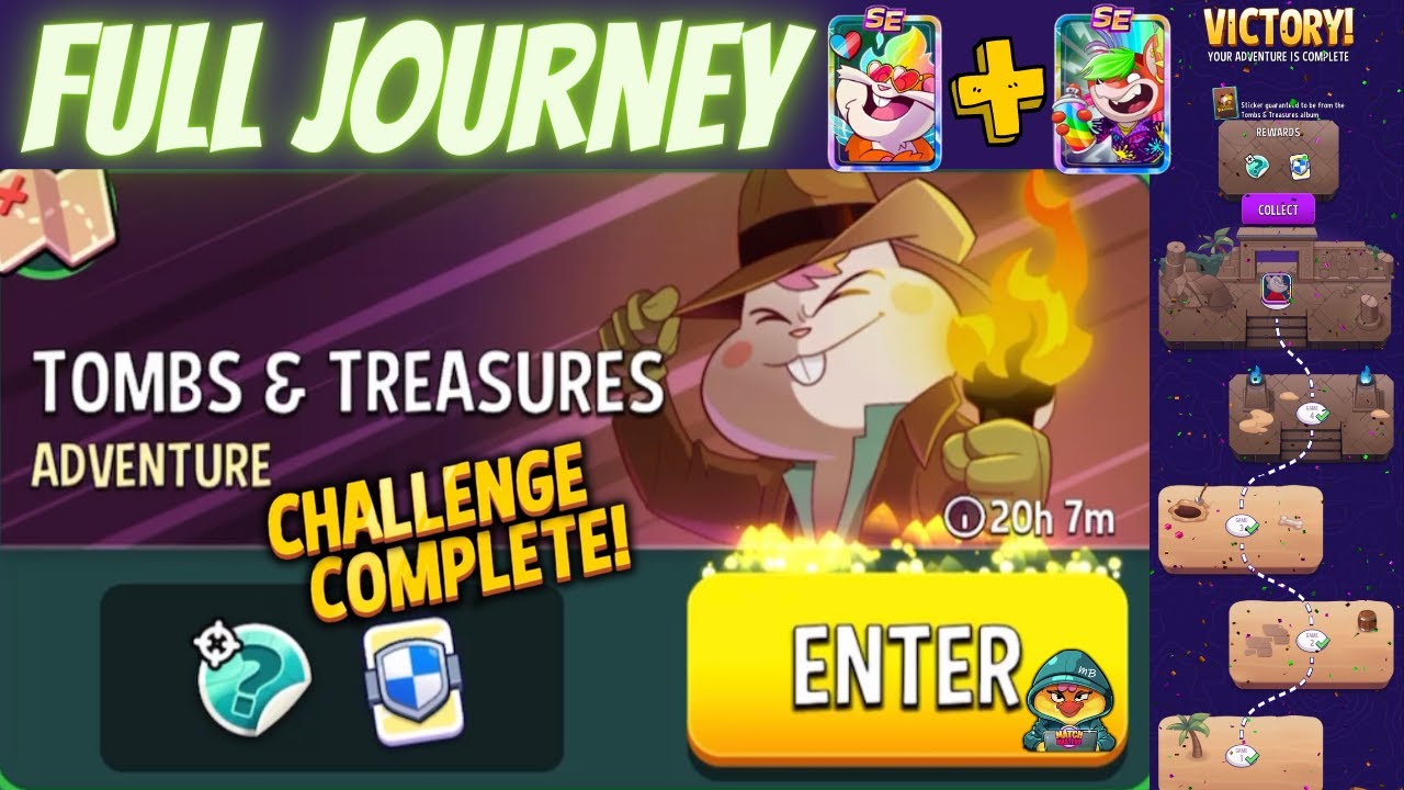 ADVENTURE Tombs & Treasures Color Climb Perks Recharge | Match Masters