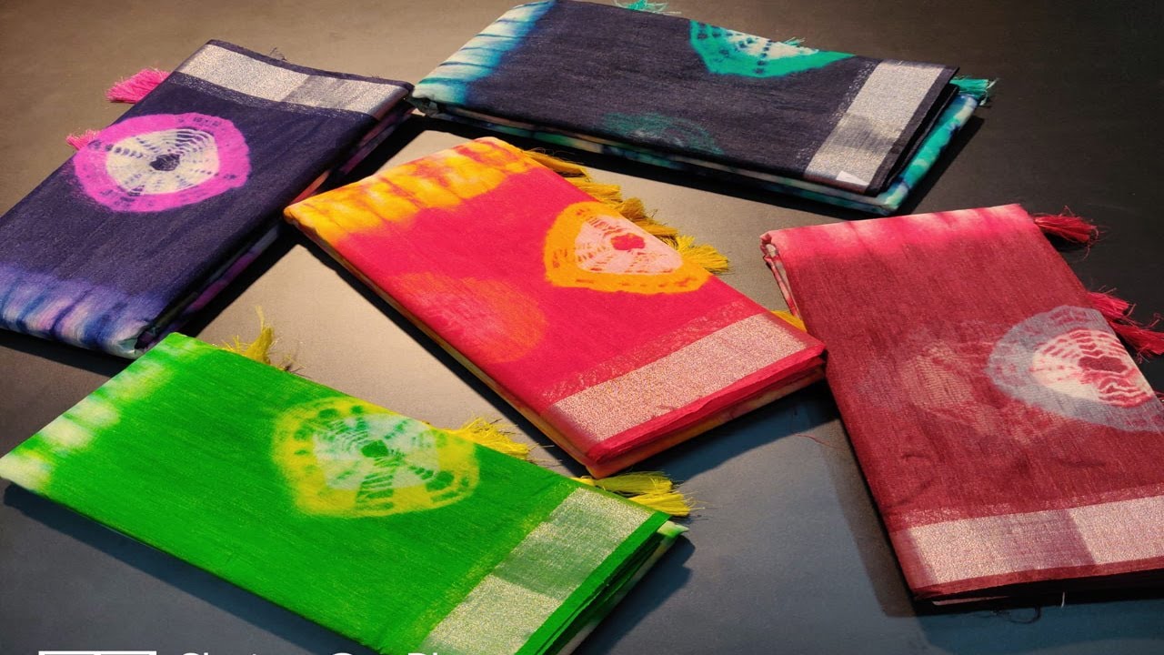 Pure Soft Linen Sarees With Silver Zari Sarees Collections With Price | Online Linen Sarees