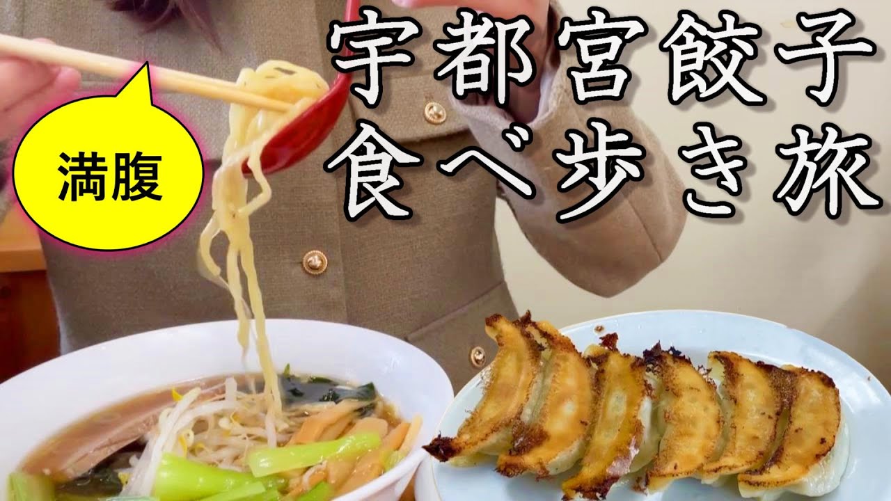 【女ひとり旅】『宇都宮餃子』だけを食べまくる旅！絶品餃子の連続でお腹がはち切れた。