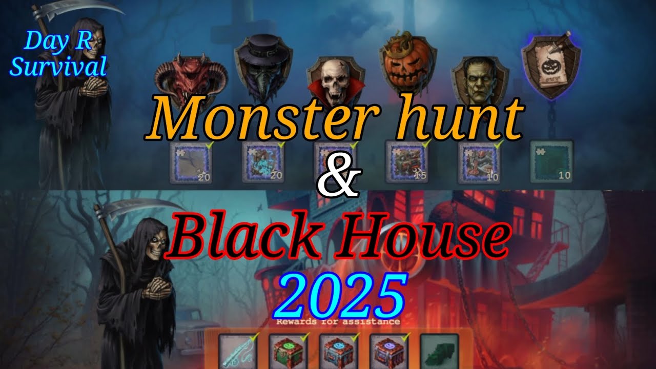 Day R Survival | Monster Hunt & Black House | Halloween Event 2025 🎃 (Melee Only & Solo)