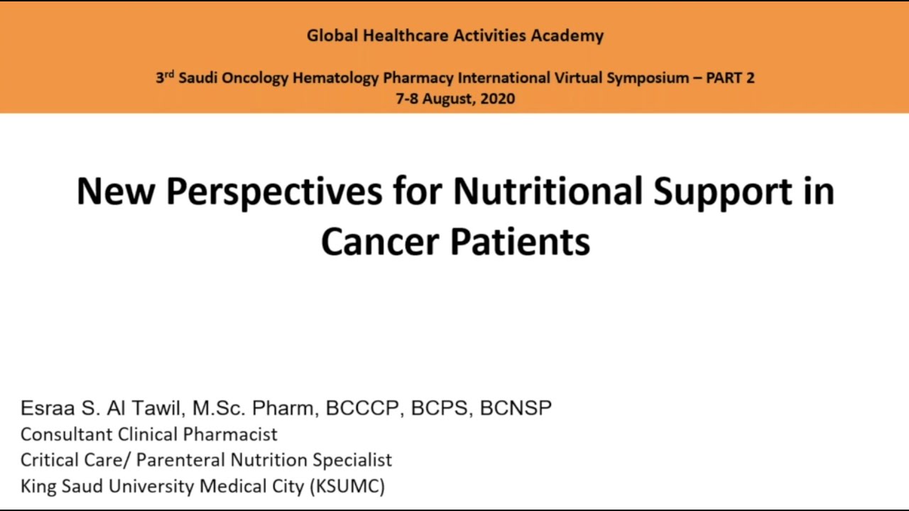 New Perspectives for Nutritional Support in Cancer Patients