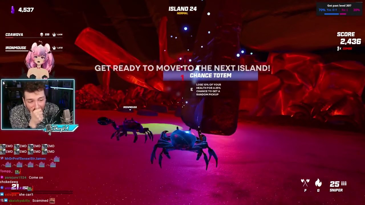 Ironmouse mad at crabgame ft Connor