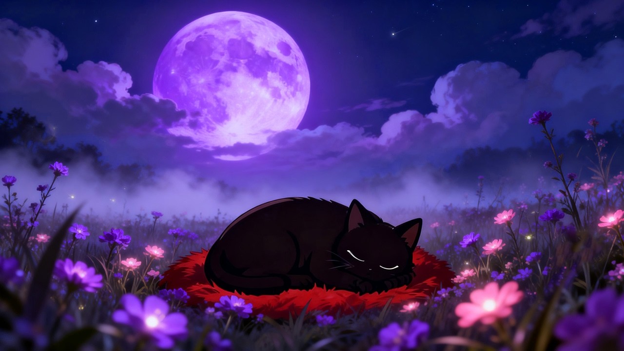 Chill and Sleep 💤🌙 Lofi Cat | Deep Sleep Lofi [Calm Night Ambience & Soft Breeze]