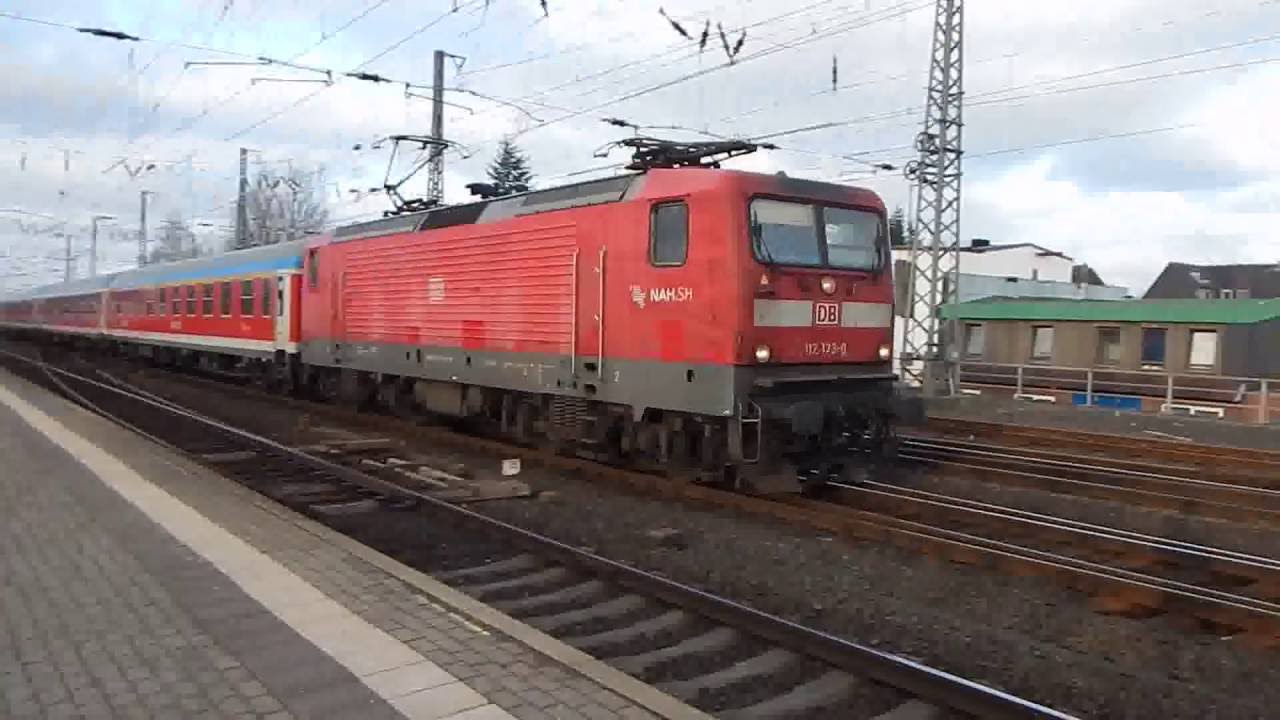 Züge im Bahnhof Neumünster - BR 112, 143, 120, 189, EG, ICE1 & Nordbahn