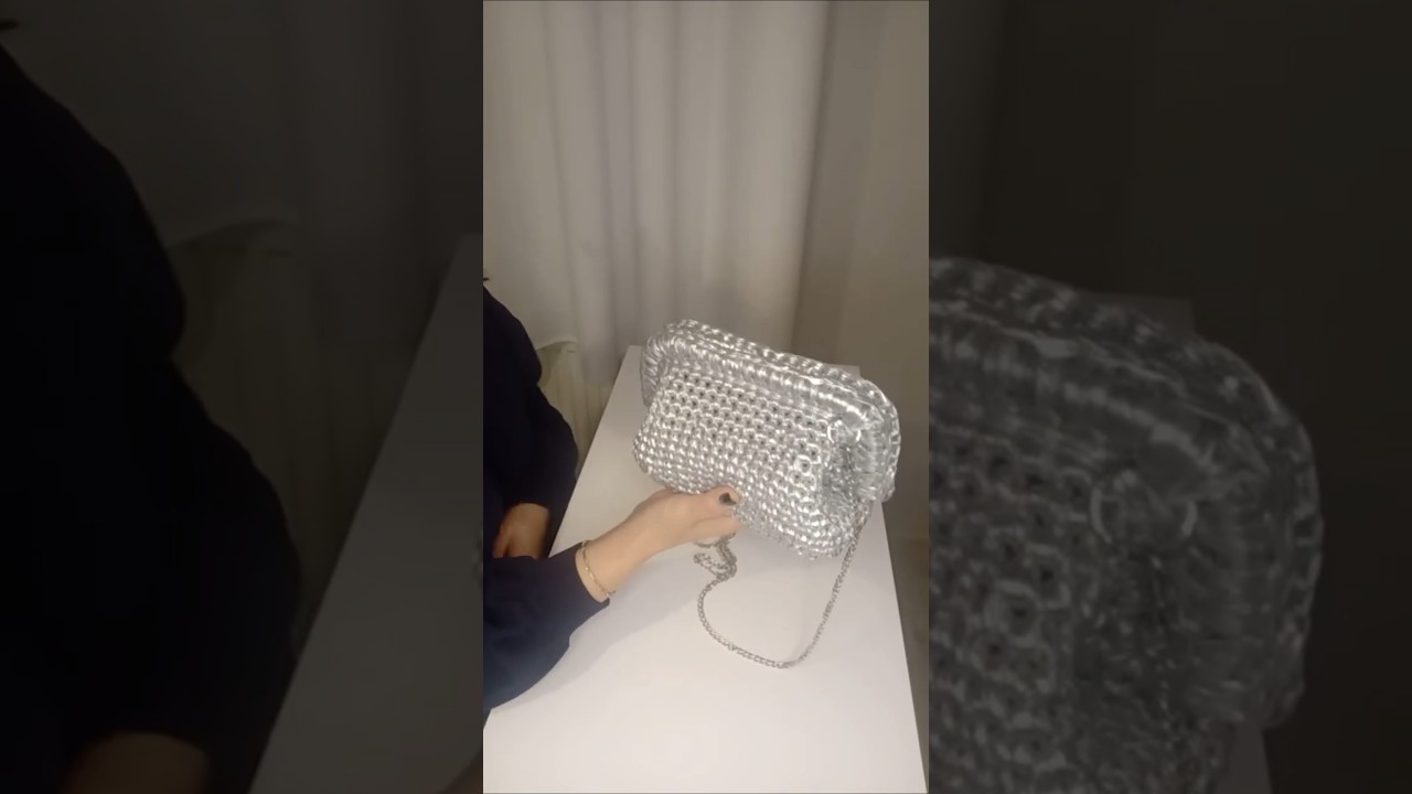Silver Handbag: How it's made (Start to Finish) #handbag #diy #handmade #silver #tutorial #crochet