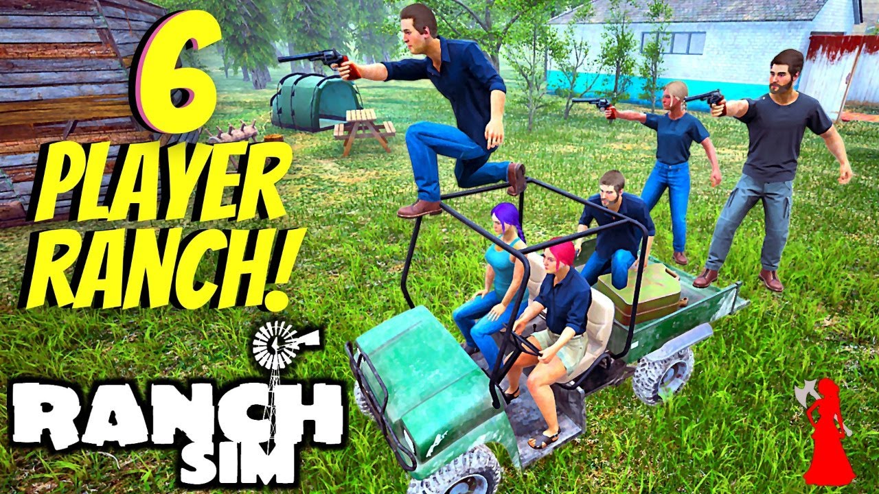 More Than 4 Ranchers?! Big Group Build! | Ranch Simulator | 6 Person Multiplayer Gameplay