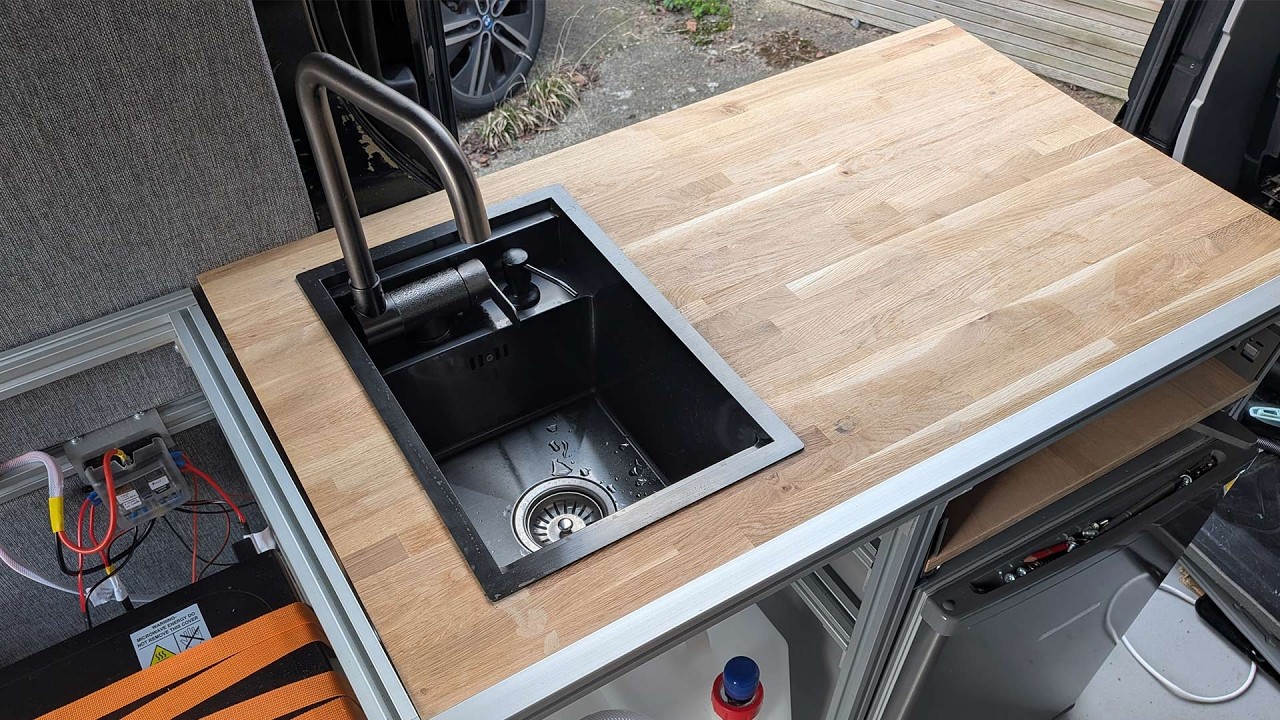 Campervan sink plumbing and install - DIY Mercedes Sprinter