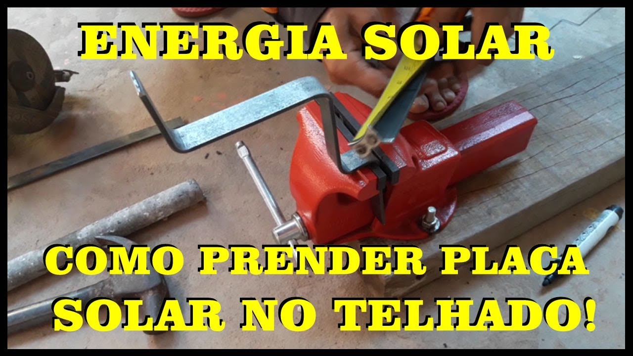 COMO PRENDER PLACA SOLAR NO TELHADO - FACIL E BARATO
