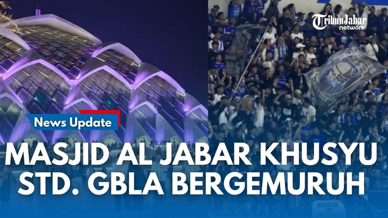 Suasana Stadion GBLA Gemuruh Suara Bobotoh, Masjid Al Jabar Skhusyu Saat Hari Pertama Tarawih