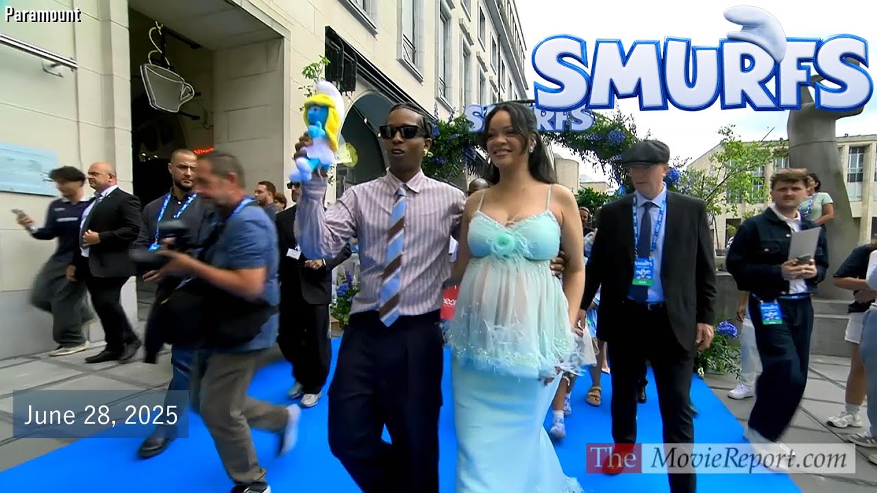 SMURFS movie premiere Rihanna, A$AP Rocky, James Corden, Dan Levy, DJ Snake - June 28, 2025 4K
