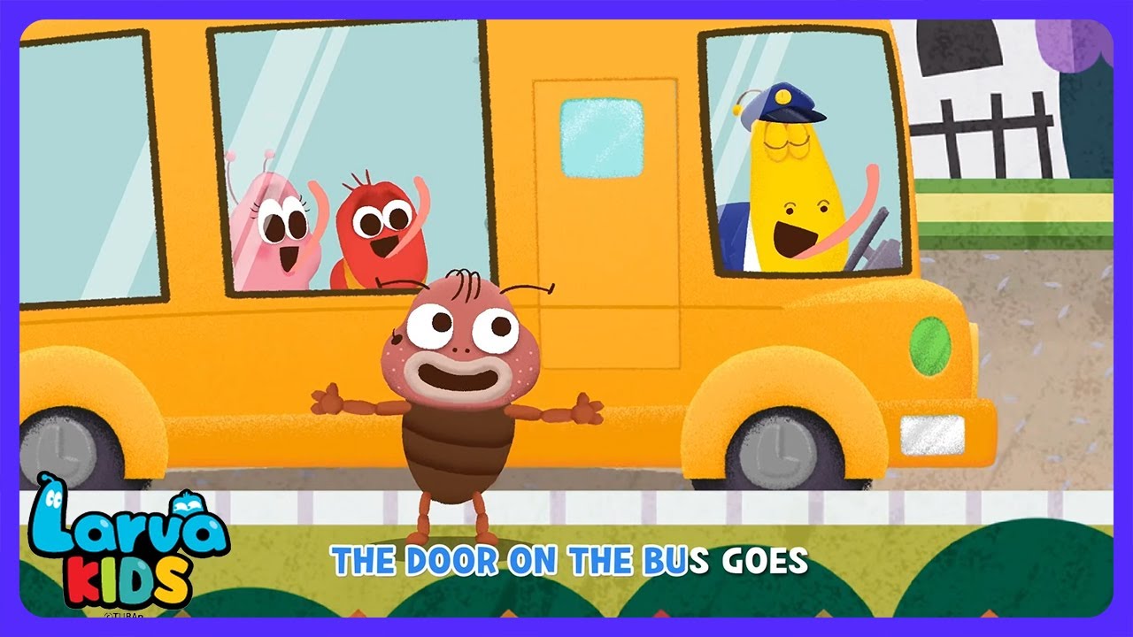 Larva - Wheels on the Bus English Song | Barnfilm | WildBrain Labb för Lärande