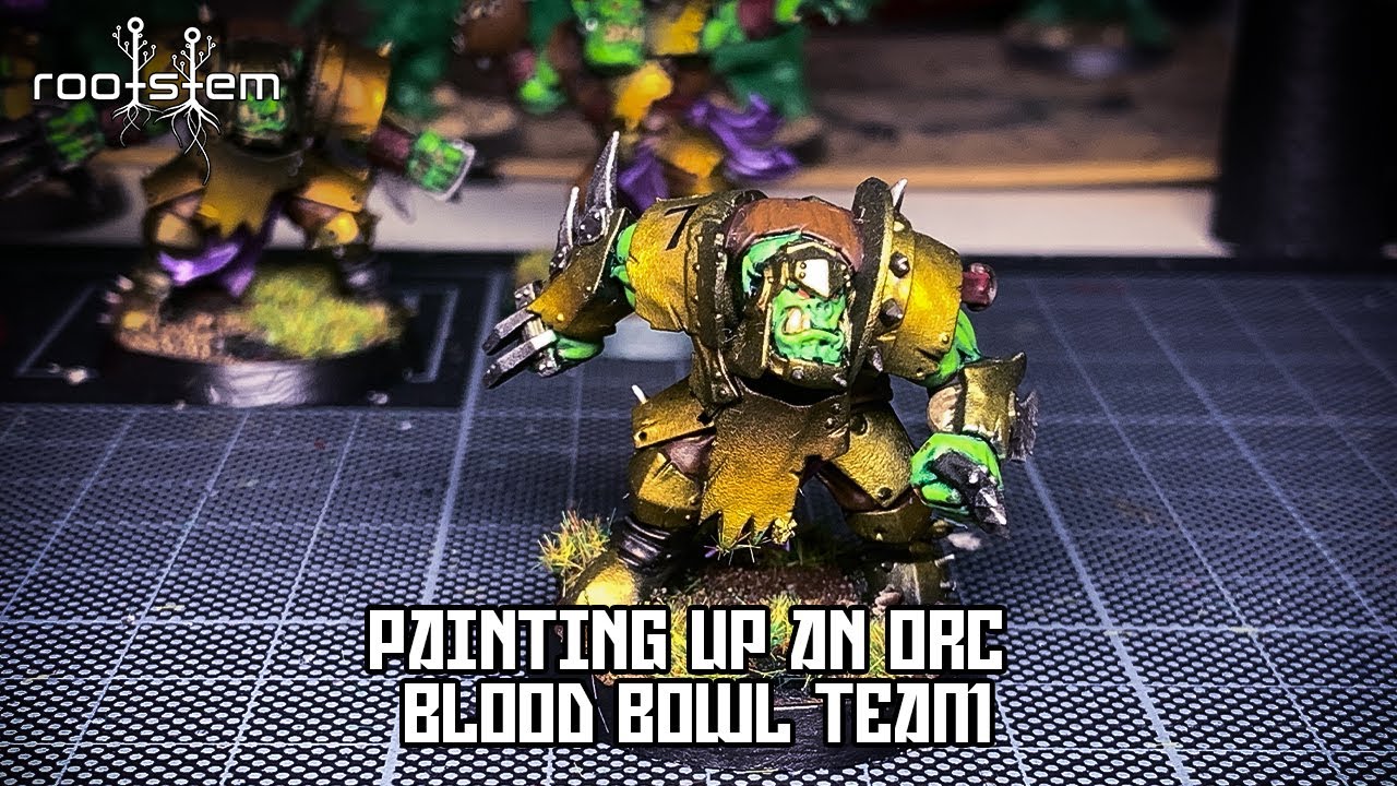 Painting Orc Blood Bowl Team