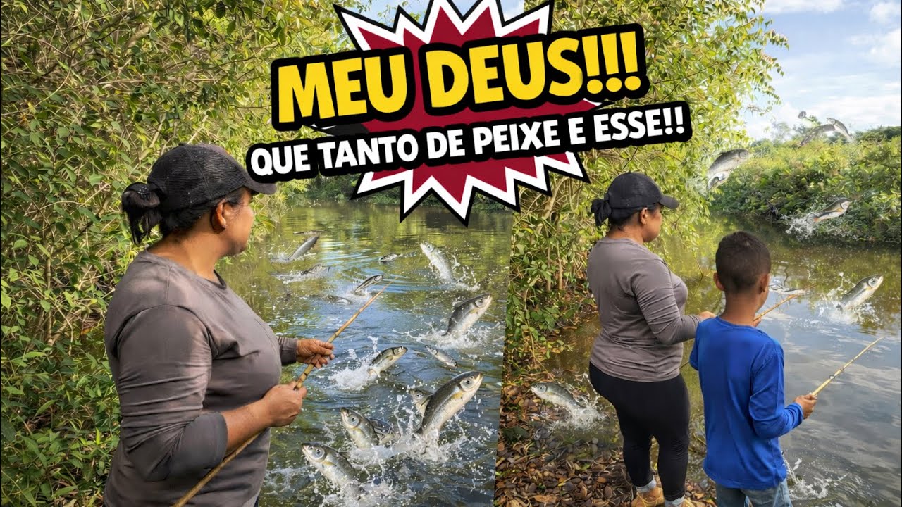 VOCÊ NÃO VAI ACREDITAR!!! NO TANTO DE PEIXE 😱. QUE TEM NESSE RIO ESTAVA CHEIO DEMAIS