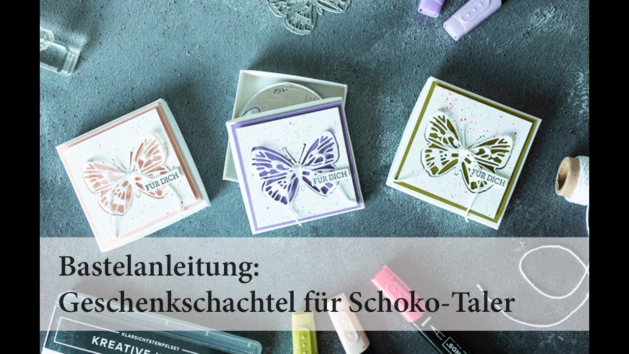 Verpackung für Waffel-Schoko-Taler mit Produkten von Stampin' Up!