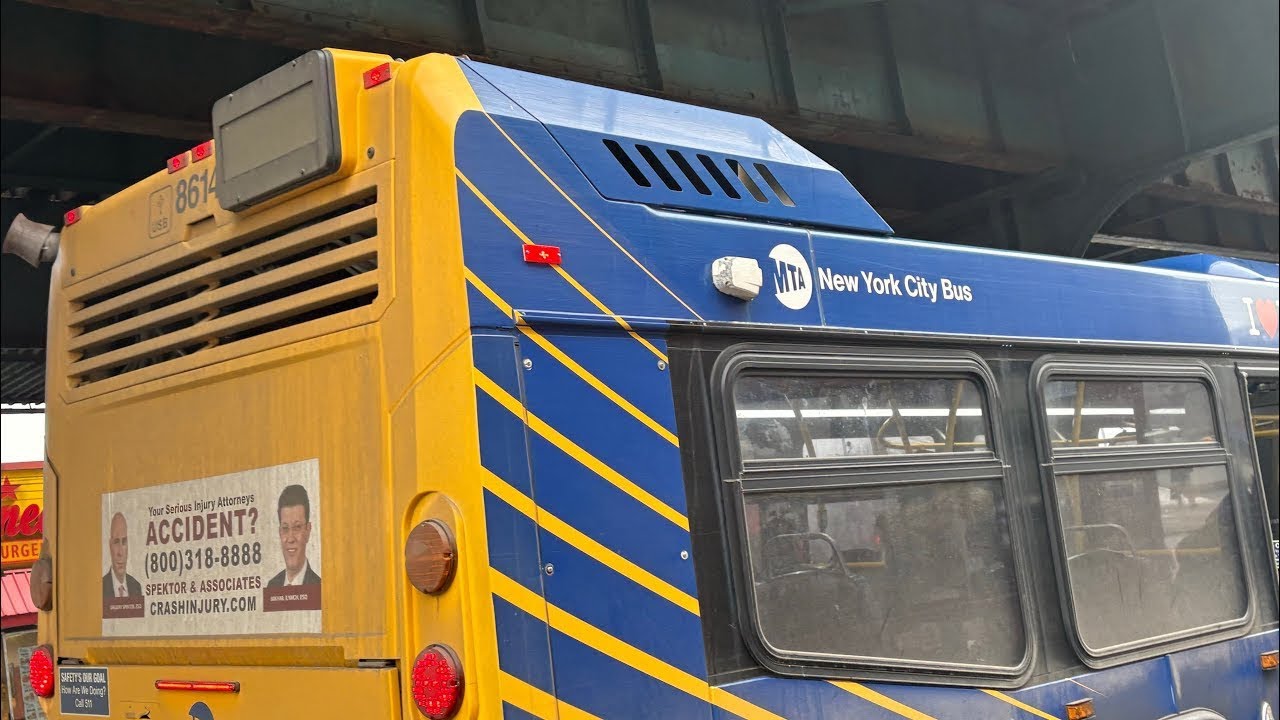 MTA Bus Ride. Bx24 to Pelham Bay. 2019 NovaBus LFS. Bus 8614.