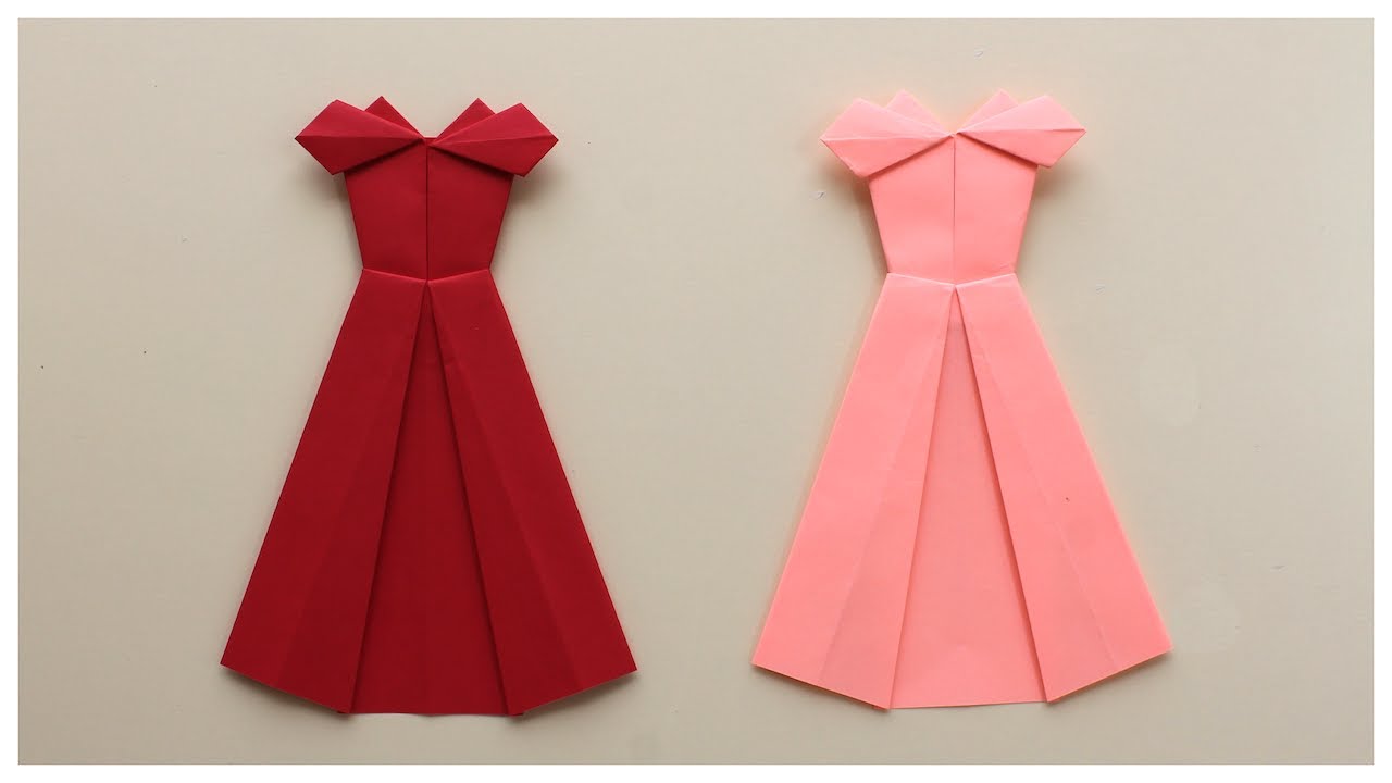 How To Make An Awesome Paper Doll Dress / Wedding Gown Using Craft Paper Sheet / Paper Doll Dress