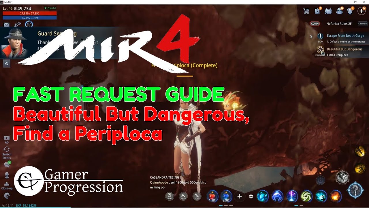Mir4 Guide 2024 | Request : Beautiful But Dangerous, Find a Periploca