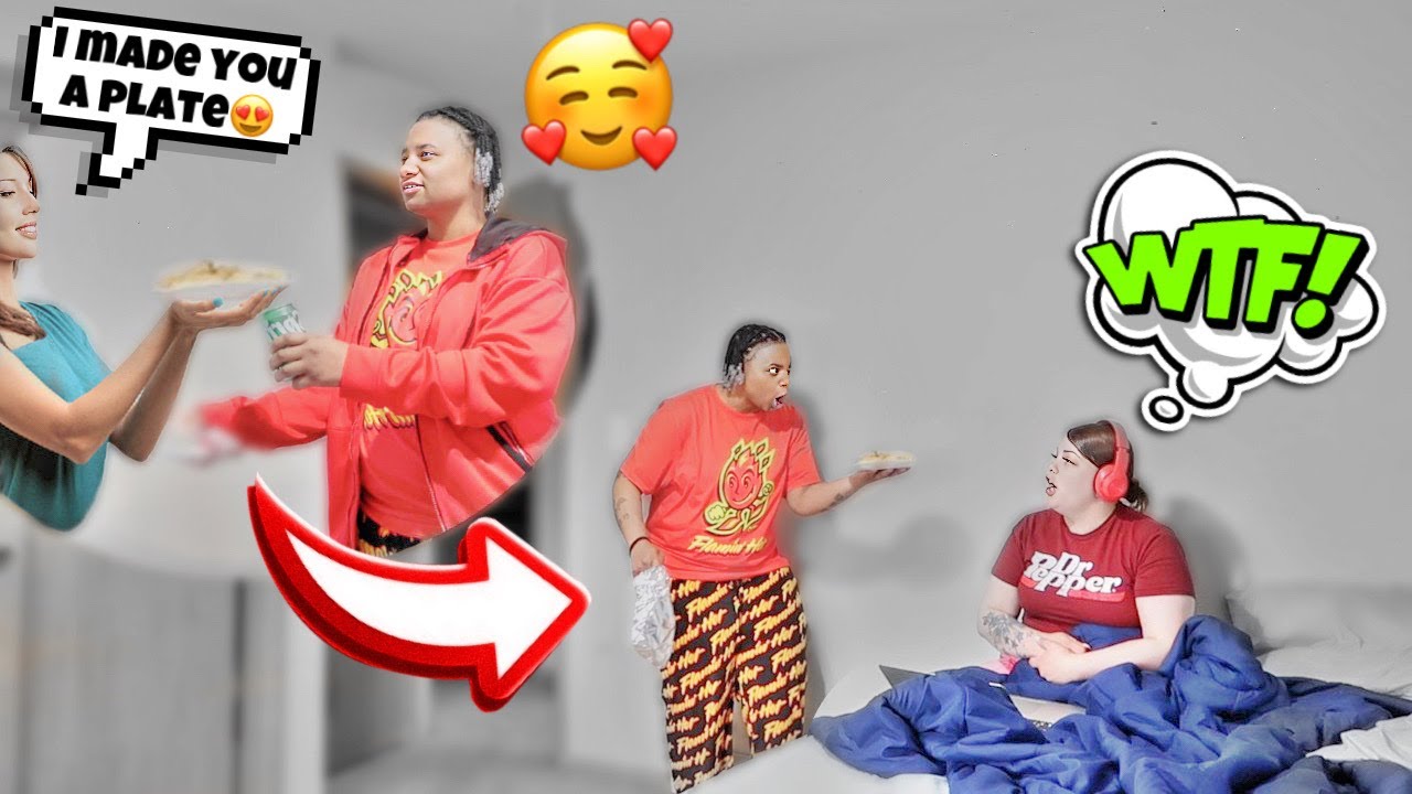 FLIRTY NEIGHBOR COOKED ME FOOD PRANK ON GIRLFRIEND! *HILARIOUS*
