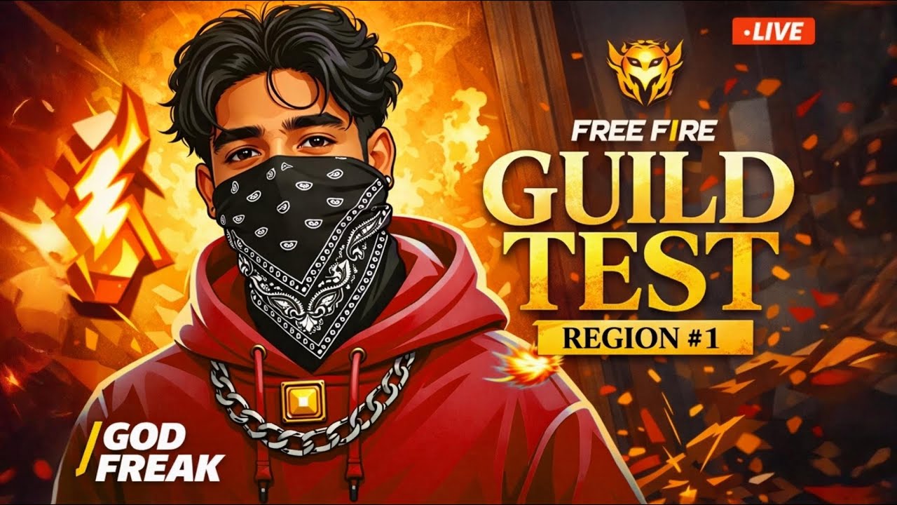 LIVE: GUILD TEST REGION #1 😱 Recruitment ON! | Join GOD'S ᴄʟᴀɴ 🔥 #FreeFireLive #ShortsFeed #GodFreak
