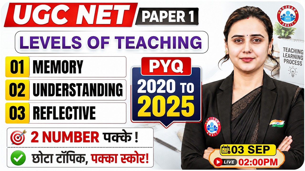 UGC NET Paper 1 | UGC NET PYQ 2022 TO 2025 | Momery, Understanding, Reflecting | Vaishali Ma'am