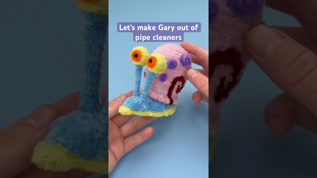 Making Gary from SpongeBob out of pipe cleaners #spongebob