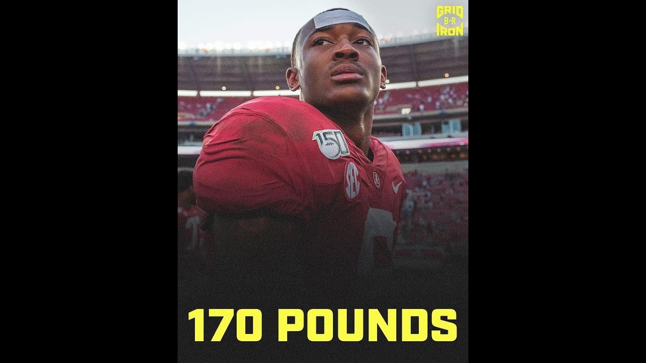 DeVonta Smith says he weighs 170 pounds and isn&rsquo;t worried about his size