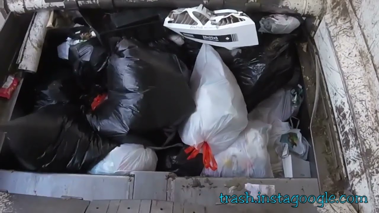 Stinky Garbage Bags Get Crushed: The Ultimate Trash Compaction!