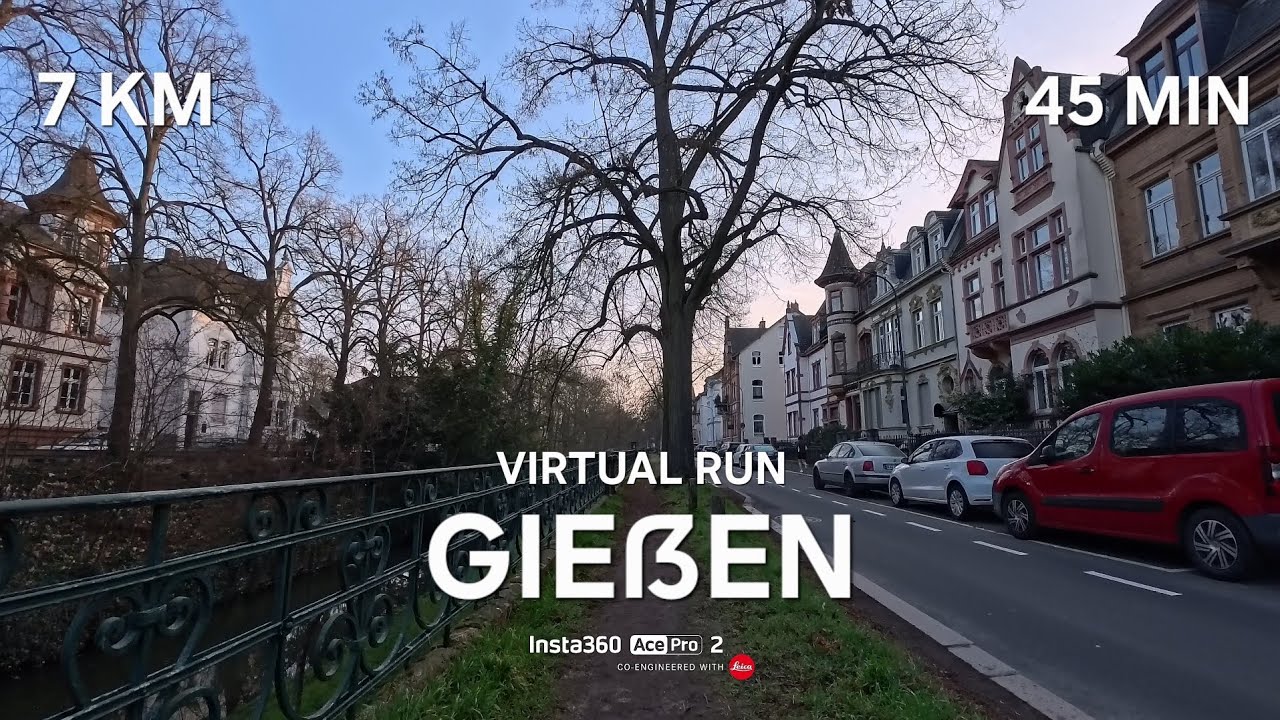 Virtual Run - Gießen Germany - 45 Min | City & University