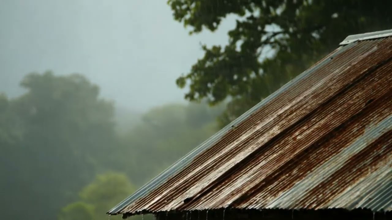 Listening to Heavy Rain on Tin Roof Sounds to Slow Thoughts and Sleep Better