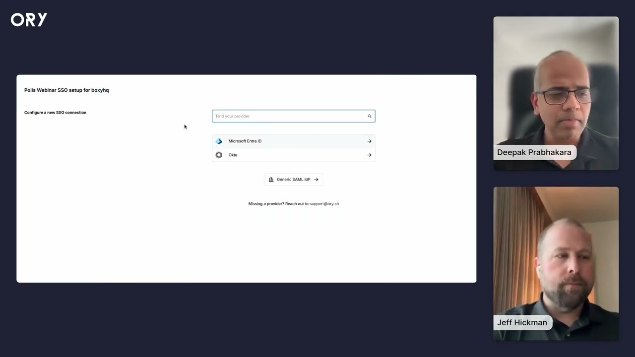 Demo Ory Polis   Self serve SSO Onboarding