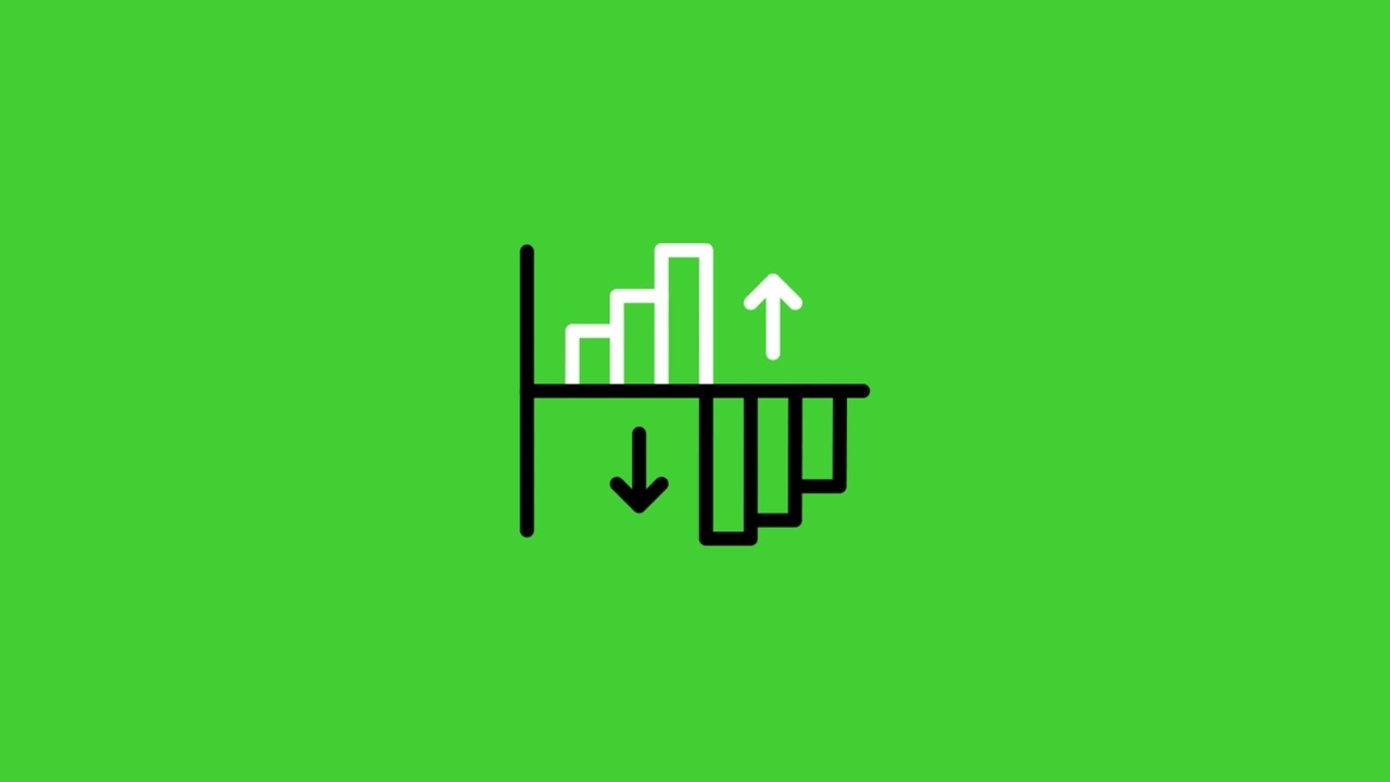 Bar Chart Animated Icons on green screen background | HD | FREE DOWNLOAD