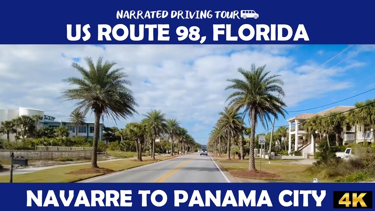 🚗 US Route 98 - Navarre Beach to Panama City in 4K 🌴 4K Drive
