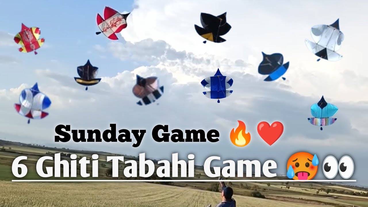 6 Ghiti Patango ki Tabahi Game | Sunday Game 🔥 Real Kite Flying and Peach | Watch and Enjoy ❤️