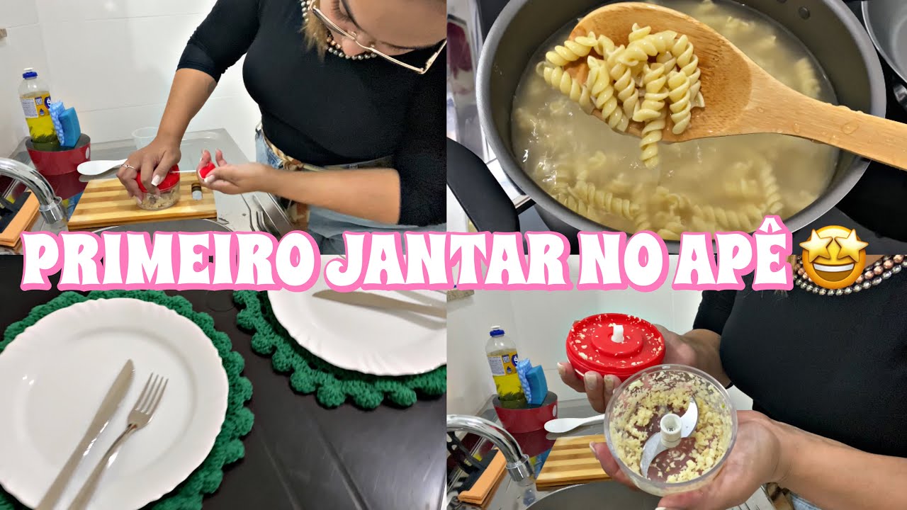 PRIMEIRA NOITE NO AP&Ecirc; MORANDO JUNTOS, FIZ NOSSO JANTAR ✨