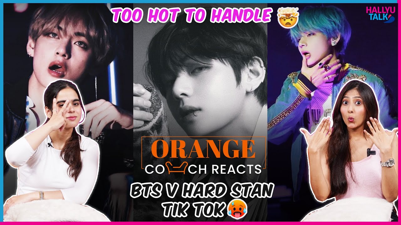 Реакция Orange Couch на подборку BTS V HARD STAN из Tik Tok 🥵😳 | HALLYUTALK