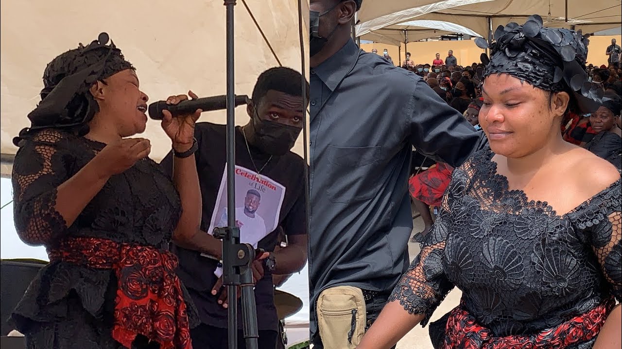 Rama Antwi touching ministration at Nii Lankwei’s Funeral.