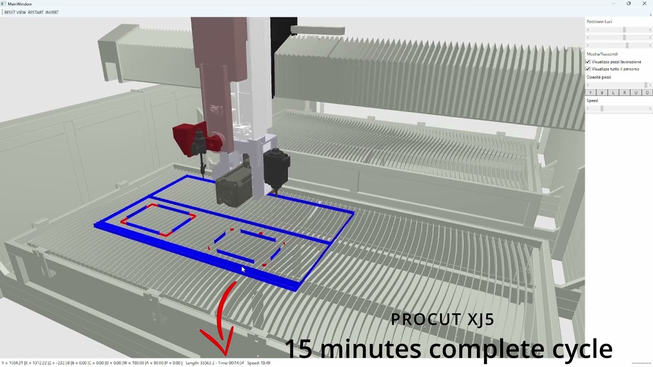 Helios Procut XJ5 _ fabrication simulation of a porcelain countertop
